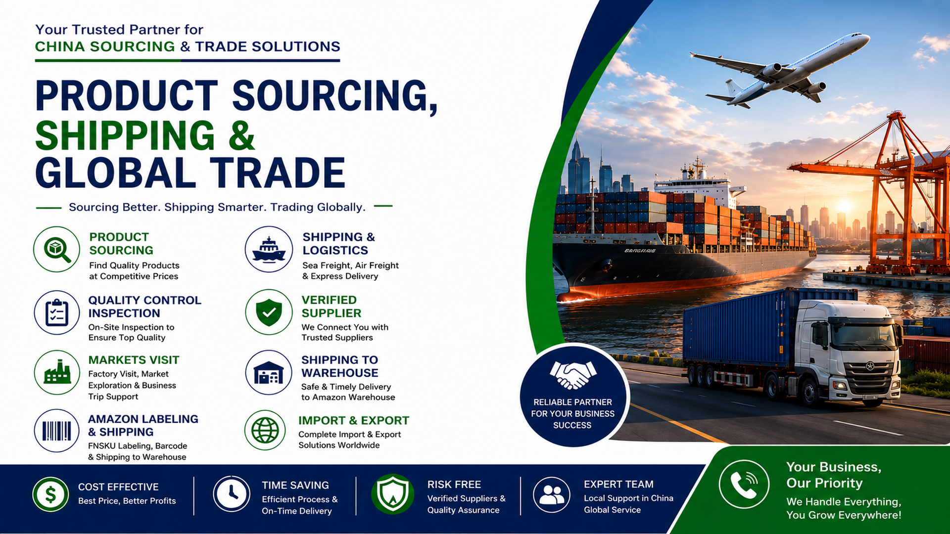 Product Sourcing, Shipping & Global Trade - Verified Suppliers and Quality Control